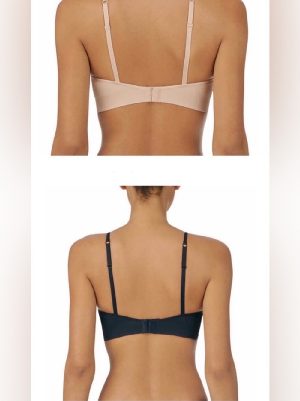 DKNY 2-Pack Seamless Black Cream Bras Wireless Comfort Bralette NEW New in Box S - Picture 2 of 6